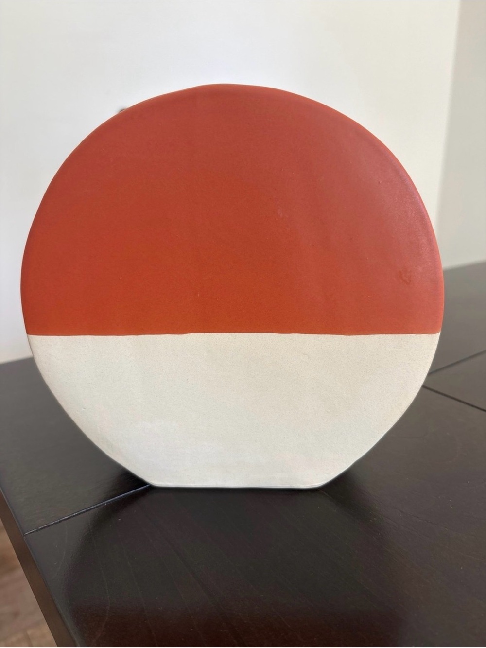Minimalist Vase Two Tone Terracotta Orange Cream Rising Sun New